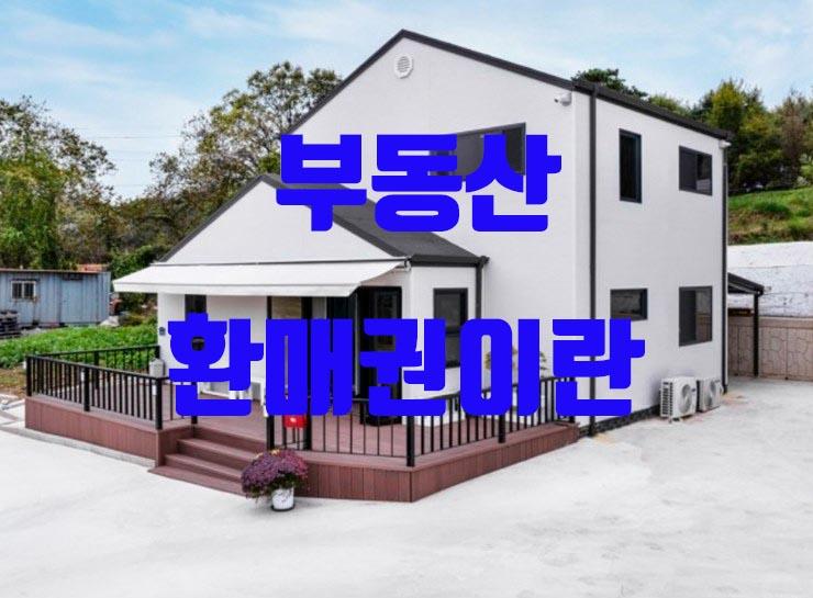 부동산 환매권 이란 환매 특약 등기 뜻 환매기간 10년 위헌 