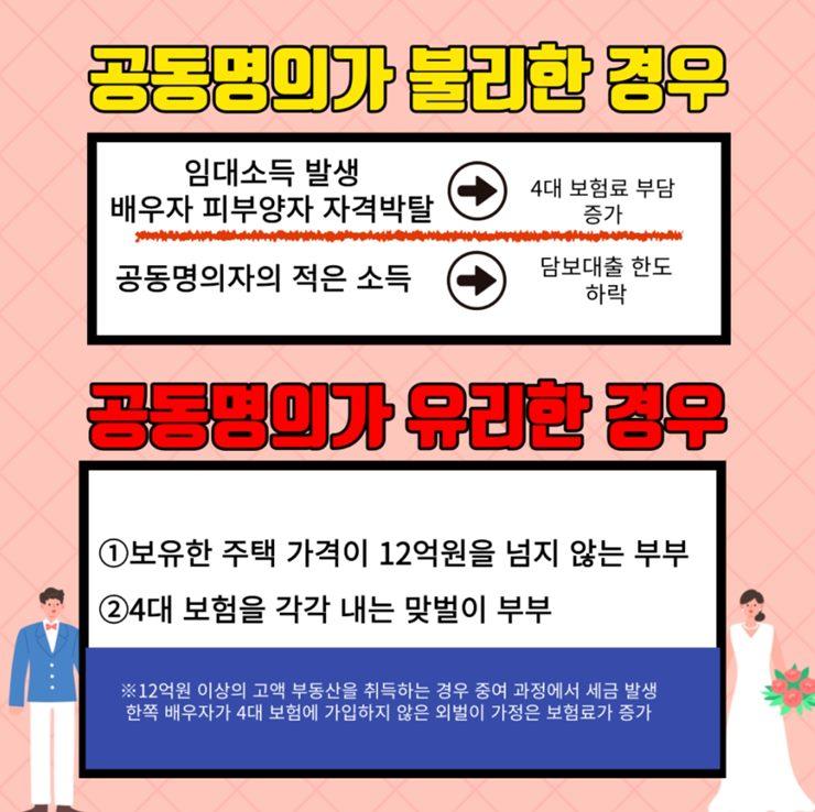 빌라 아파트 공동명의 단점