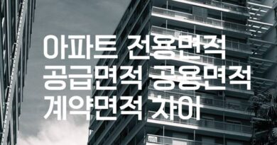 아파트 전용면적 공급면적 공용면적 계약면적 차이